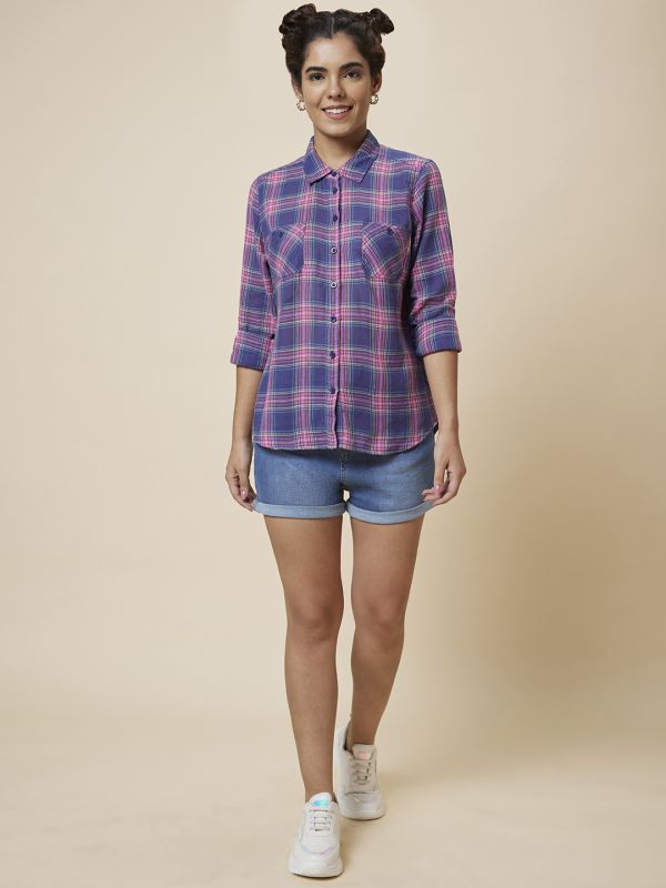 Globus Women Multi Checked Cotton Top