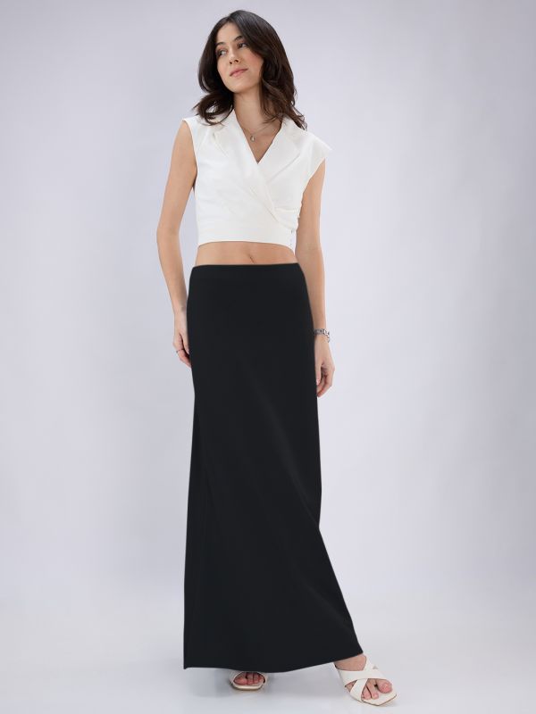 Globus Women Black Abstract Printed Mid Rise Flared Maxi Skirt
