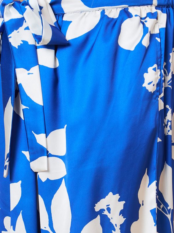 Globus Women Blue Floral Print Casual Co-Ord Set With Top And Palazzo