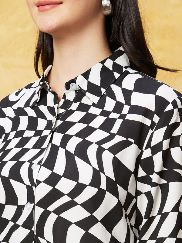 Globus Women Multi Color Abstract Print Shirt Style Top