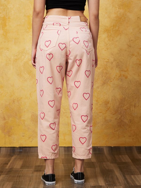 Globus Women Pink Solid Casual Jeans With belt loops