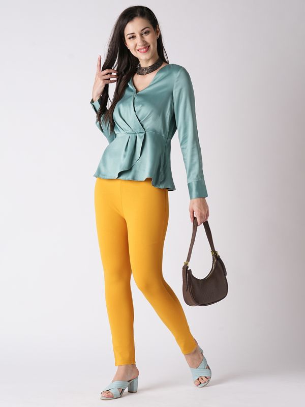 Globus Women Ochre Skinny Fit Treggings