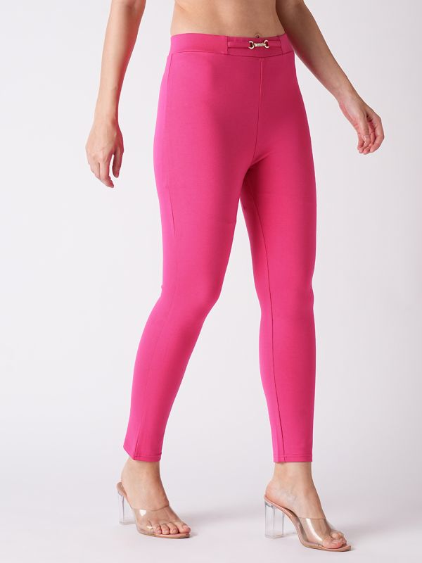 Globus Women Hot Pink Skinny Fit Treggings