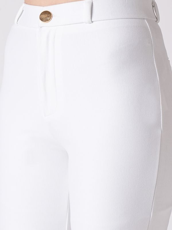 Globus Women White Slim Fit Treggings