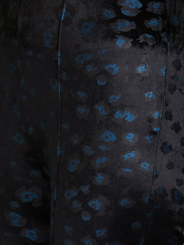 Globus Women Black Printed Polyester Flared Party Trousers