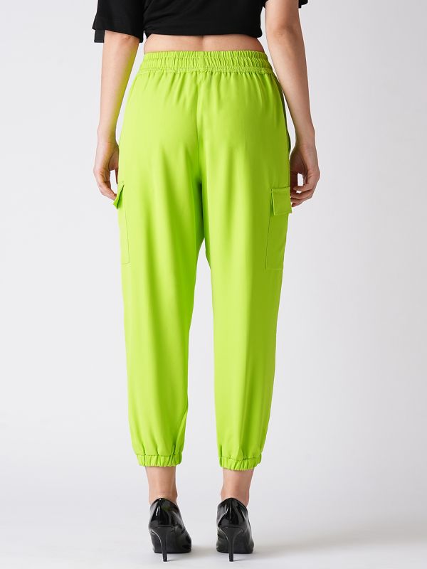 Globus Women Neon Green Loose Fit Jogger