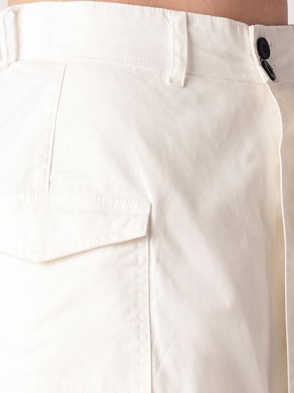 Globus Women White Opaque Mid-Rise Slim Fit Cotton Mini Skorts
