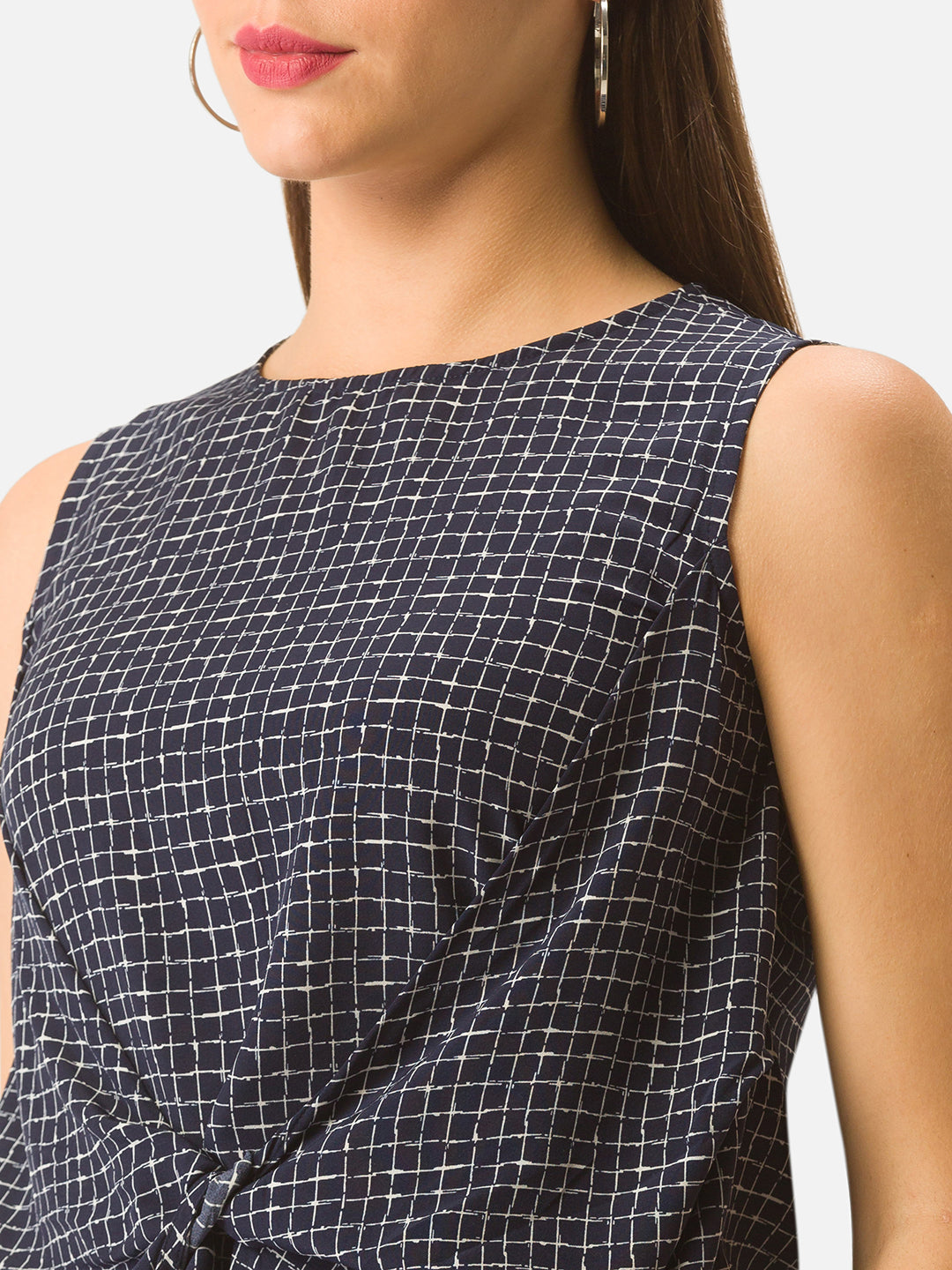 Globus Navy Checked Top