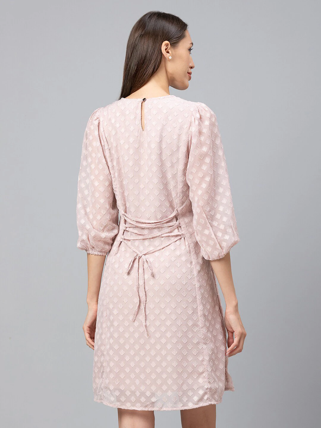 Globus Pink Self Design Dress