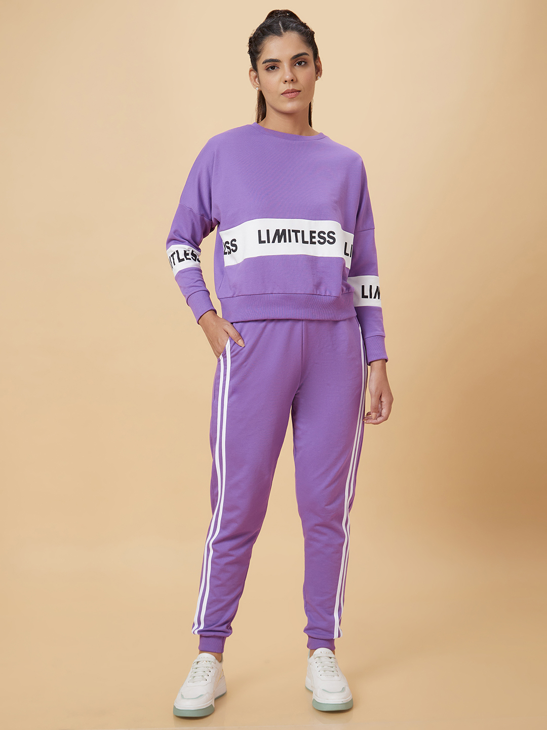 Globus Women Purple Regular Fit Jogger