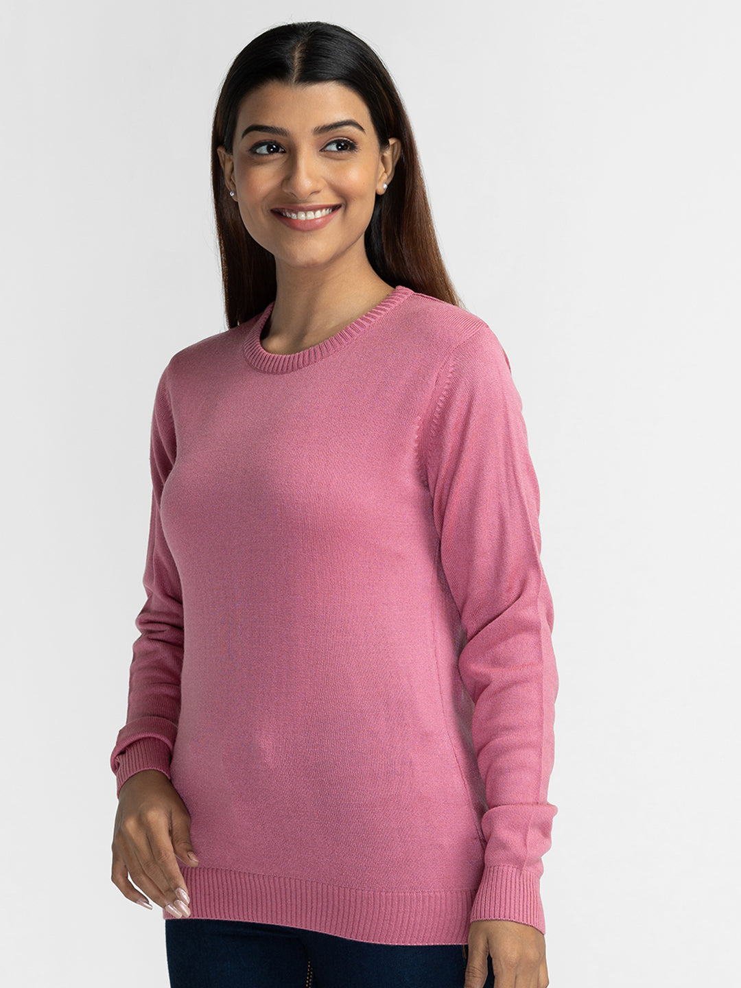 Globus Salmon Solid Pullover Sweater