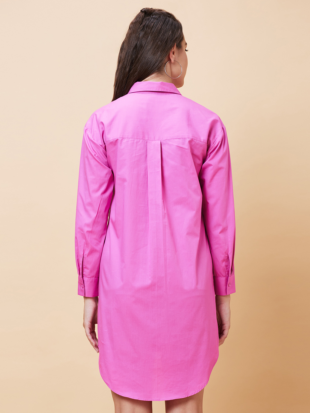 Globus Women Purple Typography Print Casual Shirt Dress