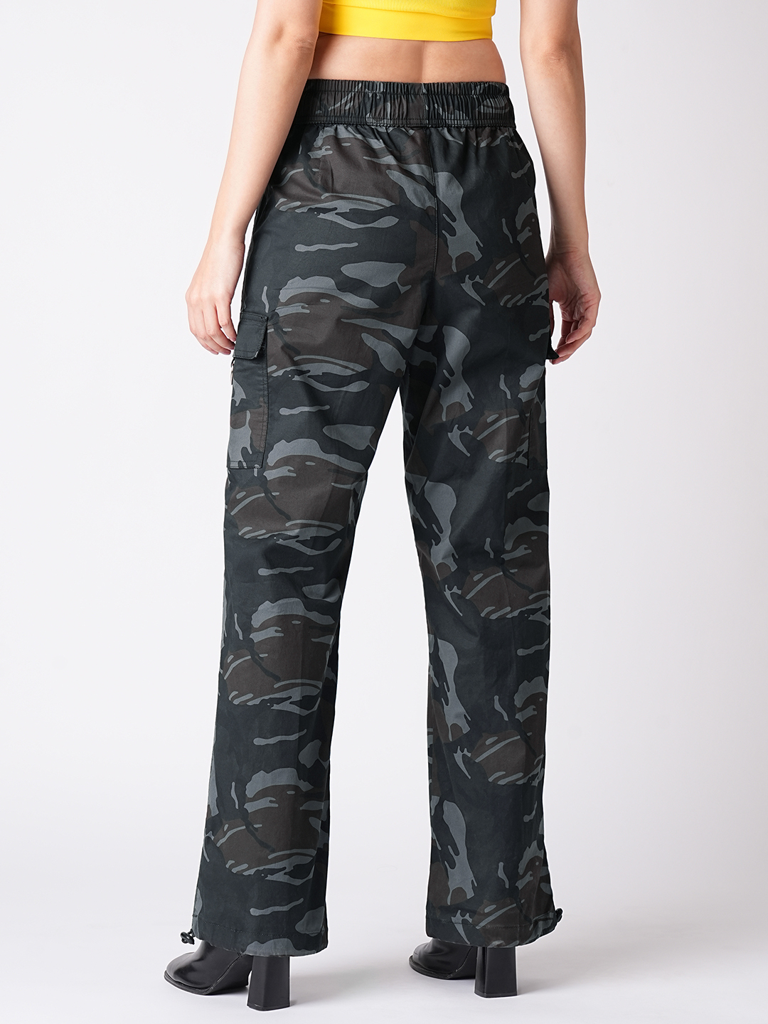Globus Women Camo Camouflage Print Loose Fit Cargo Pant